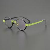Audie Titanium Round Glasses Frame Round Frames Southood Green